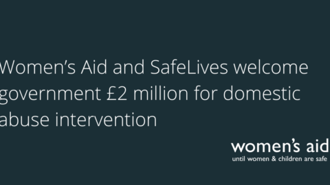 Women’s Aid and SafeLives welcome government £2 million for domestic abuse intervention