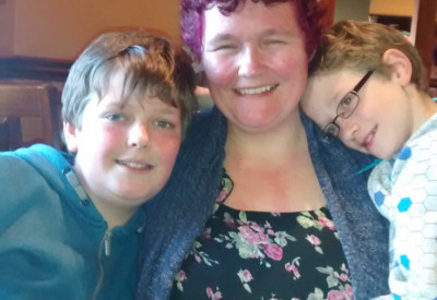Claire Throssell and sons Survivor Claire Throssell with her two sons