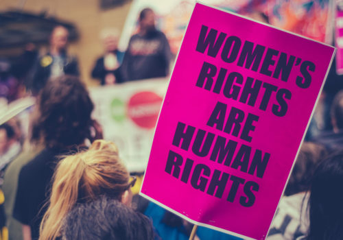 women's rights are human rights sign protest women's rights are human rights sign protest