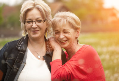 Two women smiling Two women smiling