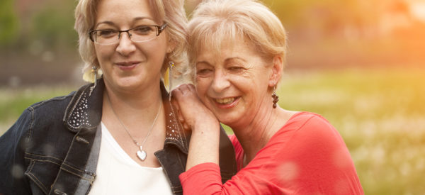 Two women smiling Two women smiling