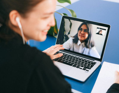 Zoom Women on a video call