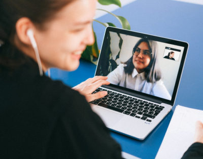 Women on a video call