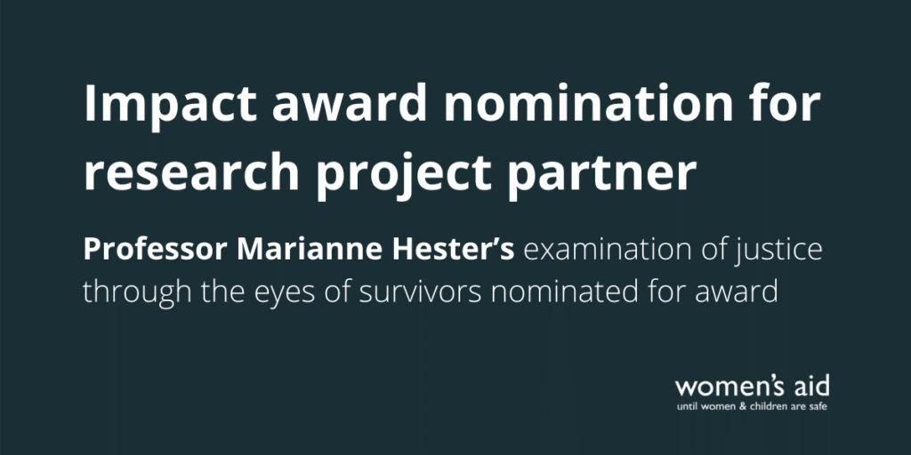 Impact award nomination for research project partner
