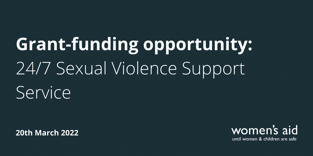 Grant-funding opportunity: 24/7 Sexual Violence Support Service