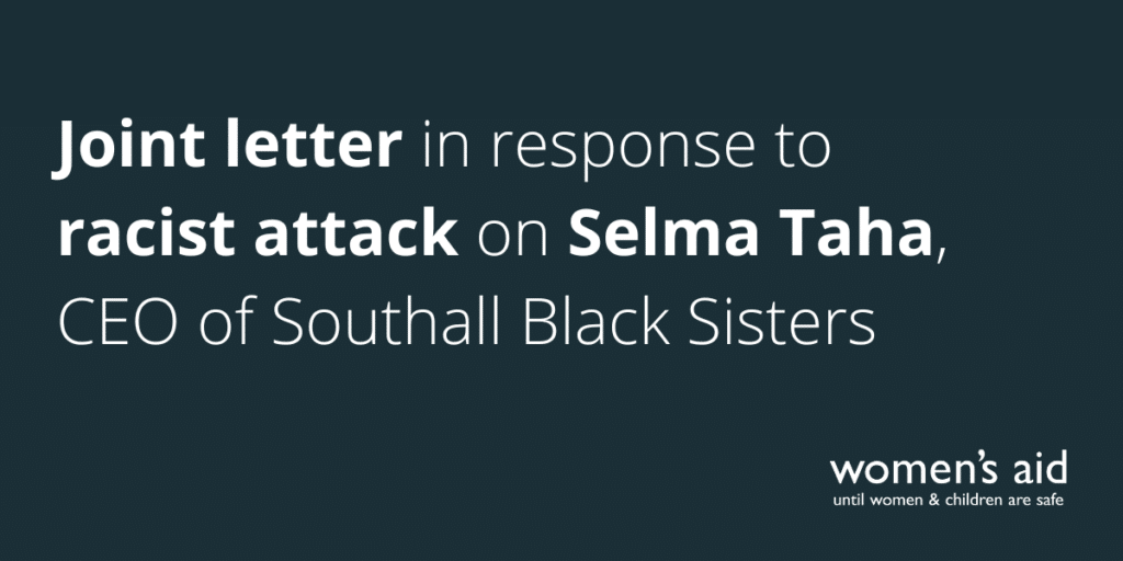 Joint letter in response to racist attack on Selma Taha, CEO of Southall Black Sisters
