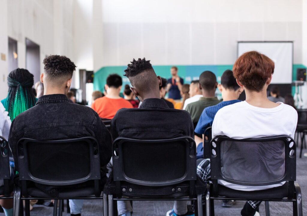 Teenagers in classroom