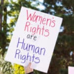 Women's rights placard