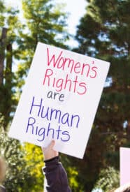 Women's rights placard