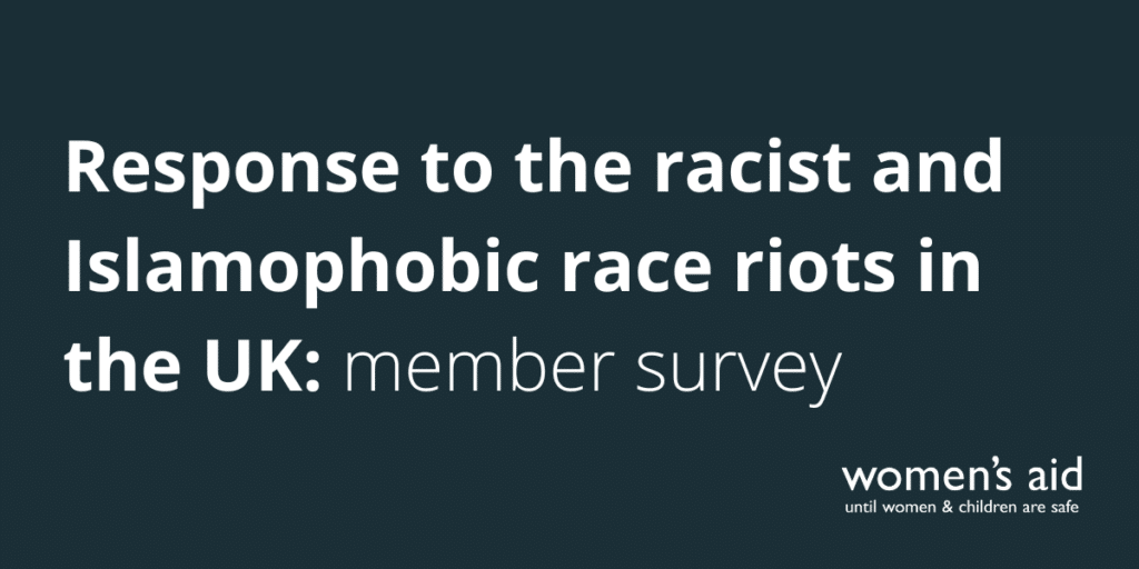 Response to the racist and Islamophobic race riots in the UK member survey