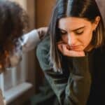 Friend offering support