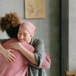 Friends hugging
